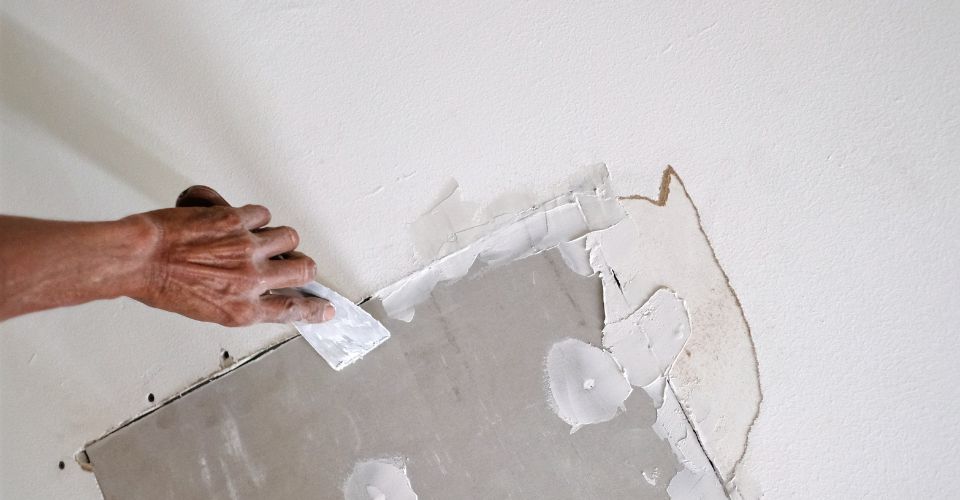 Ceiling drywall repair and texture matching